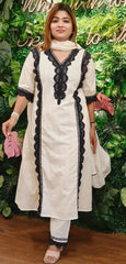 RFSS1841 - Cotton Hakoba With Lace Kurta And Pant