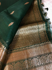 BKS 012 -  Pure Organaza Banarasi  saree with Gold Zari work. Comes with unstitched Blouse.