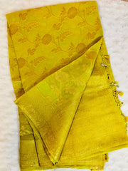 BKS 001 Pure Kora Banarasi Chiffon saree with Gold Zari work. Comes with unstitched Blouse.