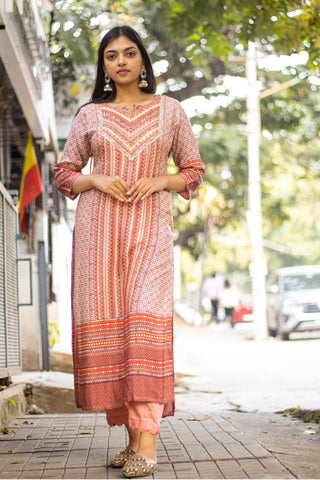 RFSS1331 - Muslin Kurta With Straight Pants