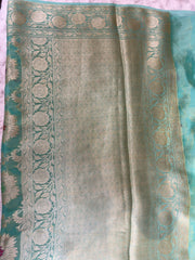 BNM103 - Pure Khaddi Banarasi Chiffon saree with Minakari Zari work. Comes with Stitiched Blouse.