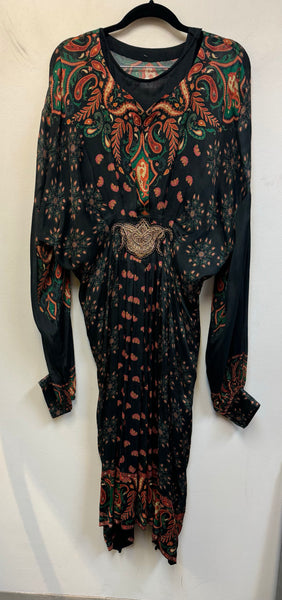 RFSS646 - Pure Crepe Silk Designer Indo-Western Dress with Inner