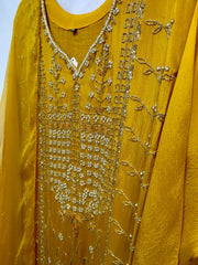 PNK011- Yellow gharara suit.