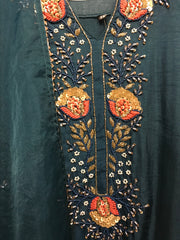 PNK007- Navy blue suit with embroidery.
