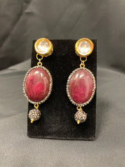 JP133 - Semi-precious stones Ear-ring