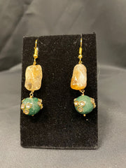 JP158 - Semi-precious stones Ear-ring