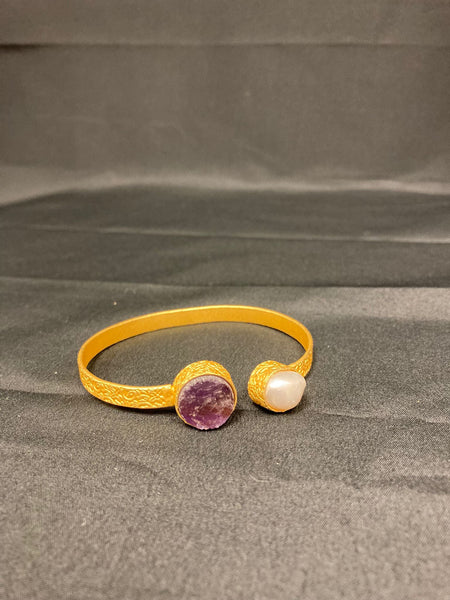 JP206 - Bracelet with Amethyst and Pearl