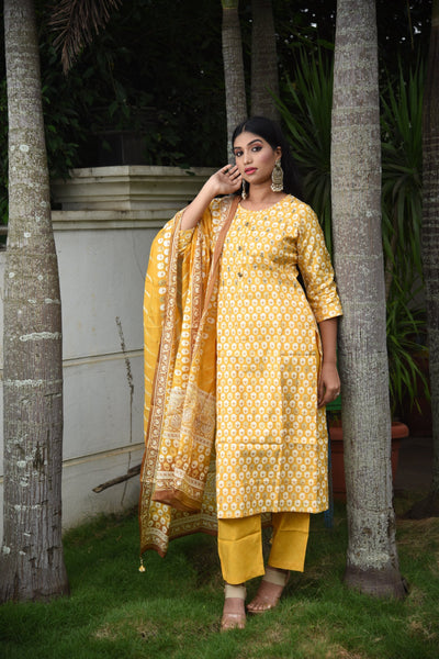 RFSS676 - Full Suit in Muslin with Pants and Dupatta