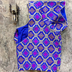 DB7 - Blue Banarasi Blouse