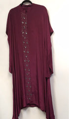 RFSS1126 - Indo-Western Asymmetrical gown with embroidery on Center Panel